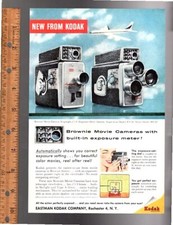 1958 Ad--EASTMAN KODAK BROWNIE MOVIE CAMERAS ROCHESTER NEW YORK--Free Shipping