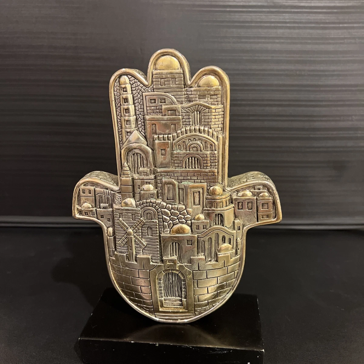 H Karshi 925 Silver Jerusalem Hamsa Blessing Judaica Israel
