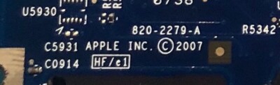 Apple Macbook Model A1811 2.0GHz 820-2279-A Logic Board and MORE 