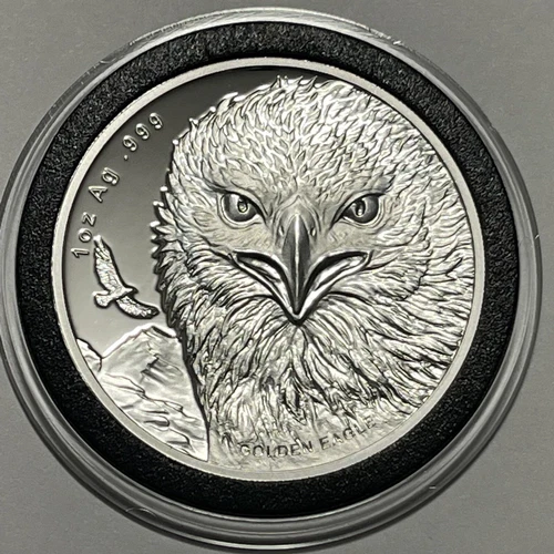 Golden Eagle Ultra Cameo Proof Samoa Coin 1 Troy Oz .999 Fine Silver Round Medal