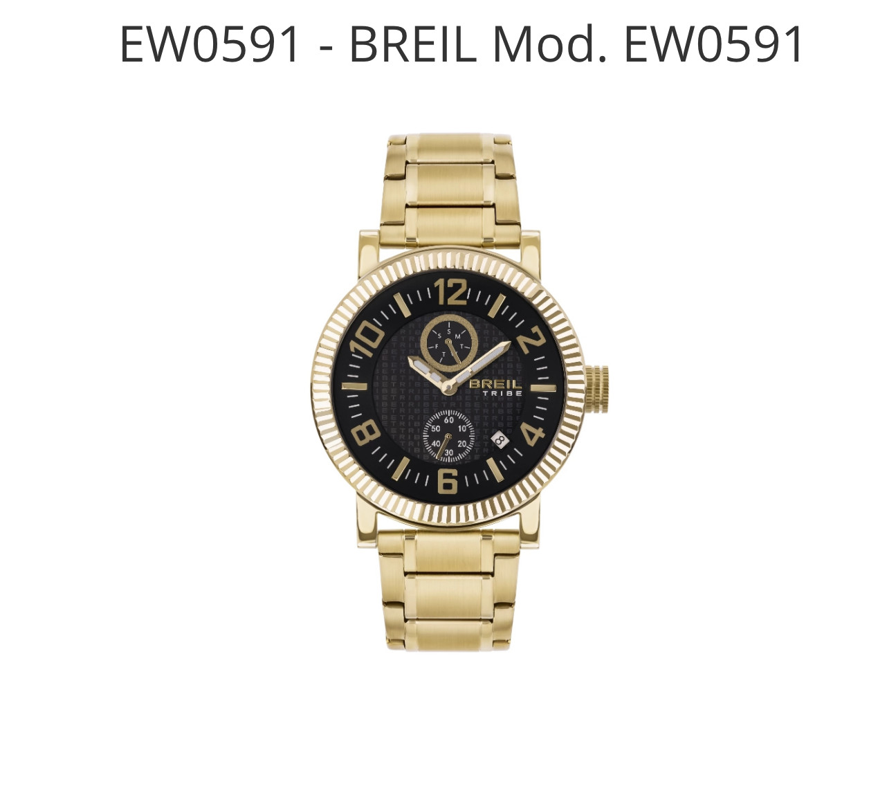 Breil Tribe EW0591 Reloj Hombre Dorado Multifunción Acero Inoxidable 5ATM Envío Rápido