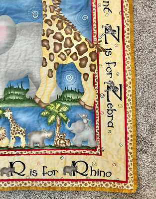 Tissu Sandersons Alphabet Zoo – Literie Enfant, Sur Commande, Neuf Sans étiquette