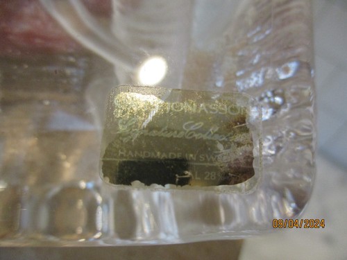 Mats Jonasson Crystal ELEPHANT Paperweight Figure 8 Inches (4 1/2 Pounds) Sweden - Picture 4 of 6
