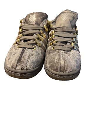 K-SWISS \u0026 JOYRICH Silver Crushed Velvet Sneakers Size 6 | eBay