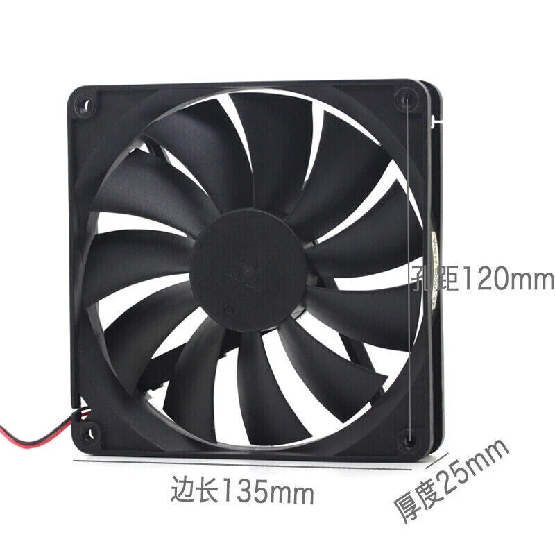GLOBE FAN RL4Z B1352512M 12V 0.28A 135*135*25MM 13.5CM 2Pin Cooling Fan - Bild 2 von 2