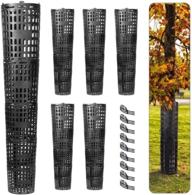 Tree Trunk Protector Up to 46 Inches Tall (6 Pack) with Zip Ties, Expandable Tre
