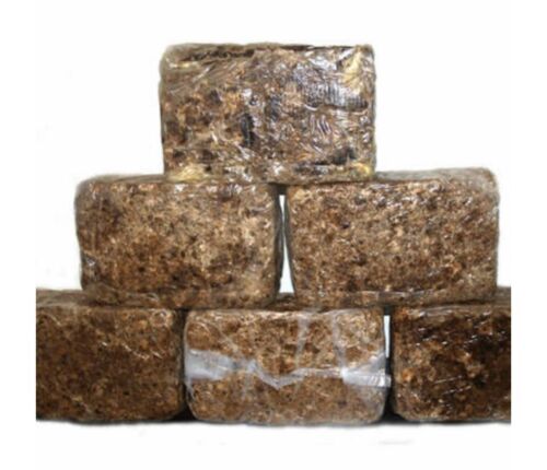 Raw African Black Soap Bar 1 lb.  / 16 oz. 100% Pure Natural Organic From Ghana - Afbeelding 1 van 3