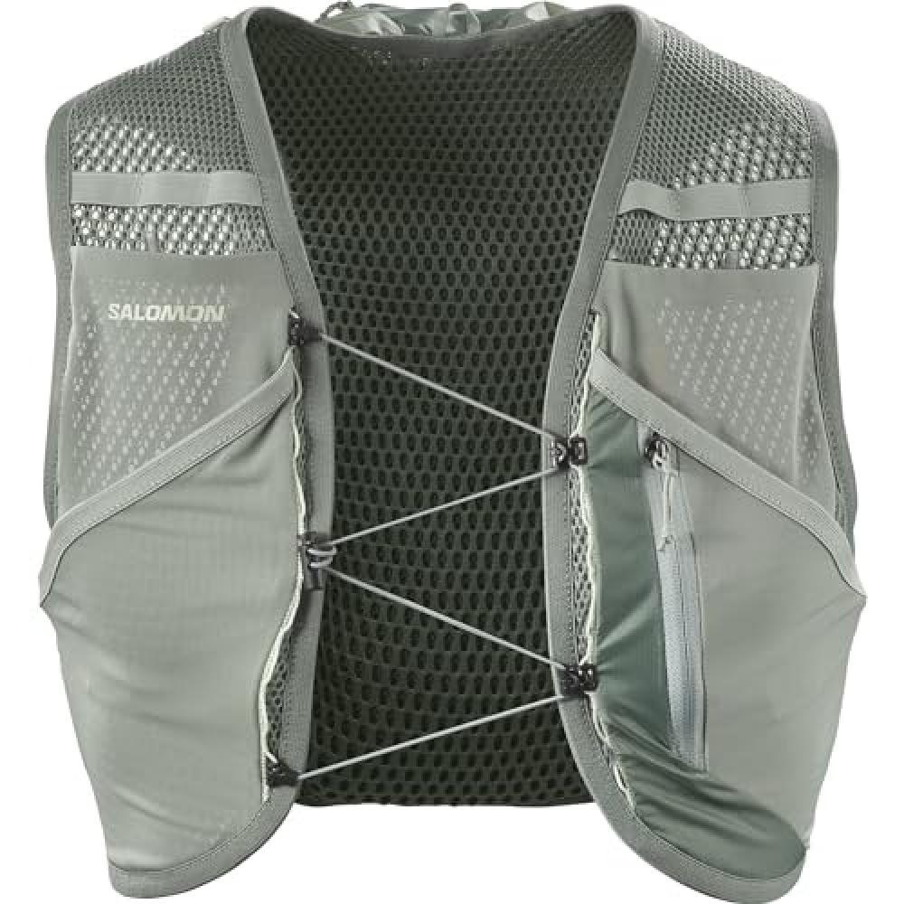 (TG. L) Salomon Active Skin 8 No Flasks Gilet Unisex da Corsa, Facilit  di Idrat