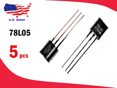 78L05 (5 pcs) TO-92 100mA 5V Positive Linear Voltage Regulator - Fast ship.