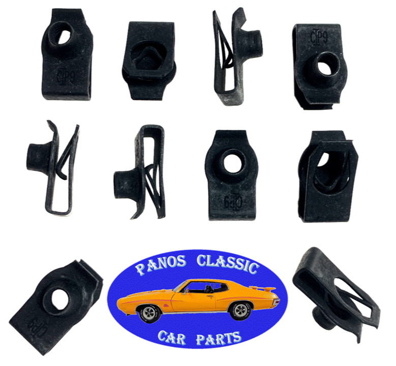 GM Body Fender Dash Factory Correct M6 Screw Bolt U Clip Panel J Nut 10pcs 92