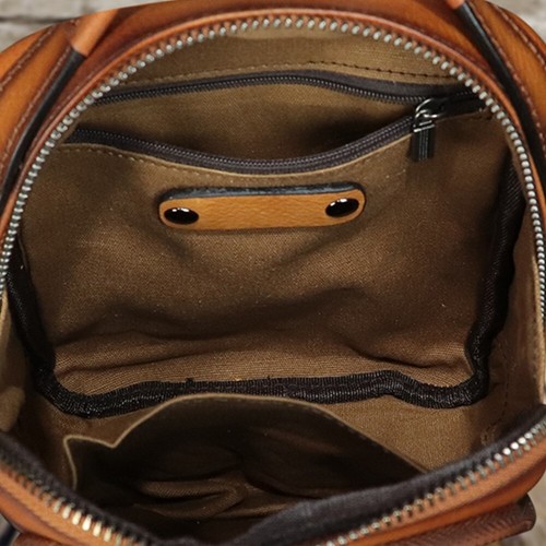 Genuine Leather Messenger Bag for Men Small Sling Purse Crossbody Shoulder Bags - Picture 13 of 16