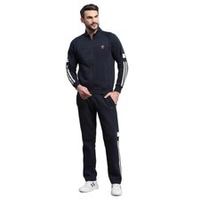 Mens Solid Band Collar Full Sleeve Tracksuit 224261489