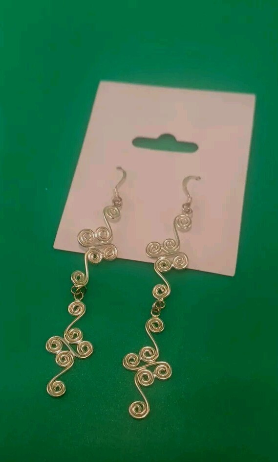 Lightweight Sterling Dangle Pierced Earrings - image 1