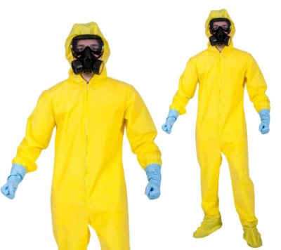 Schlechter Chemiker Erwachsene Overall Und Maske Kostüm Für Herren Und Damen
