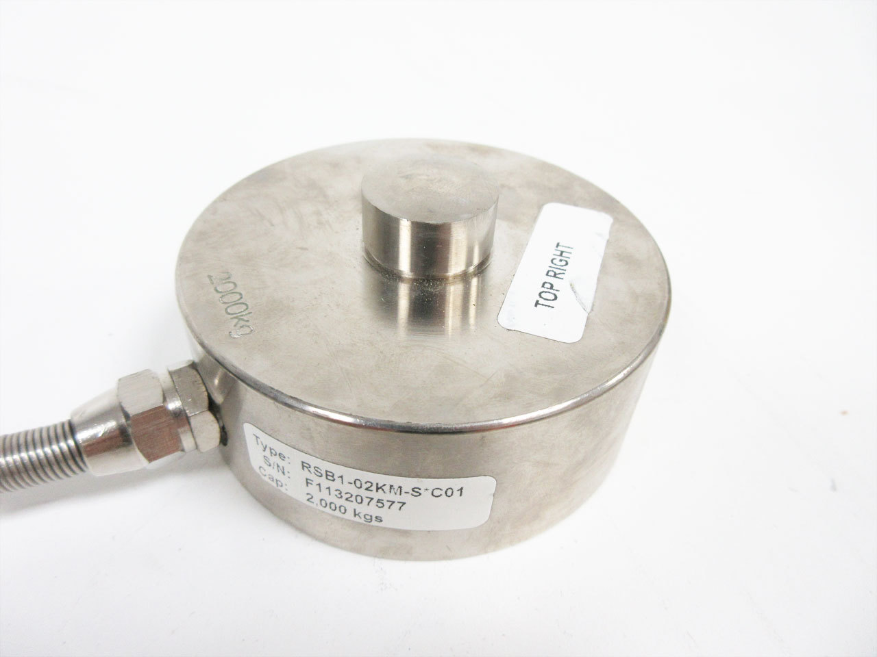 LOADSTAR SENSORS RSB102KMS LOAD CELL BUTTON 2000 KG 4400 LB WITH DI1000U Dental Echeverría