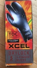Xcel wetsuit gloves 5mm Drylock 3-finger Medium