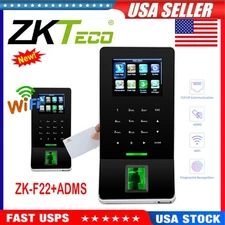 ZKteco F22 WiFi IP ADMS Fingerprint System Access Control Time Attendance System