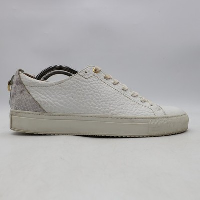 Android Homme Low White Leather Men s Size EU 44 Sneaker Shoes Handmade Italy