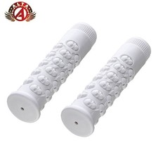 ALTA 3D Raised Skull Grips 7/8" x116mm Bicycle Handlebar Grips White BMX/Cruiser