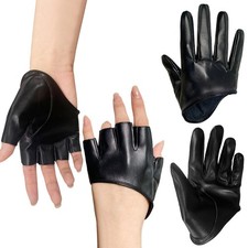 PU Leather Women Mittens PU Leather Screen Touch Mittens Soft Gothic serviceable