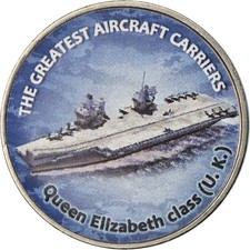 [#784504] Münze, Simbabwe, Shilling, 2019, Warship -  Porte-avions Queen Elizabe