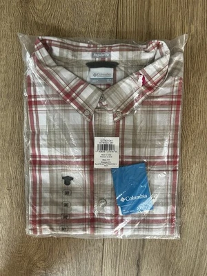 COLUMBIA Rapid Rivers Tan/Red Plaid Button Down Casual Hiking Shirt Men Size 3XL - Image 1 of 4