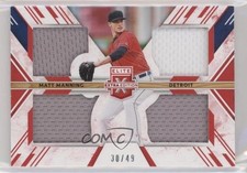 2019 Panini Elite Extra Edition Triple Silhouettes Red 30/49 Matt Manning fm0