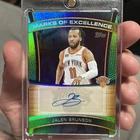 2025 Topps Marks of Excellence Jalen Brunson Green Rainbow /99 Knicks Auto NBA