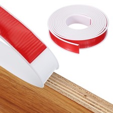 TPE U-Shape Edge Banding 1-1/8 Inch x 20ft for Shelf Cabinet Table White 