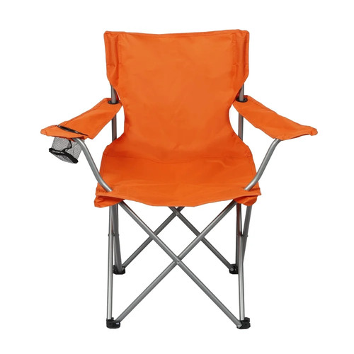 2 Stück Klappbare Campingstühle mit Getränkehalter Tragbar Quad Gestell Robust Outdoor - Bild 2 von 5