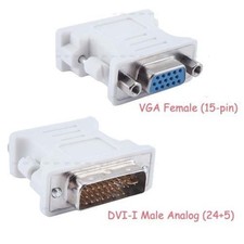 DVI to VGA Adapter DVI-I 24 5 Male to VGA Female 15 Pin