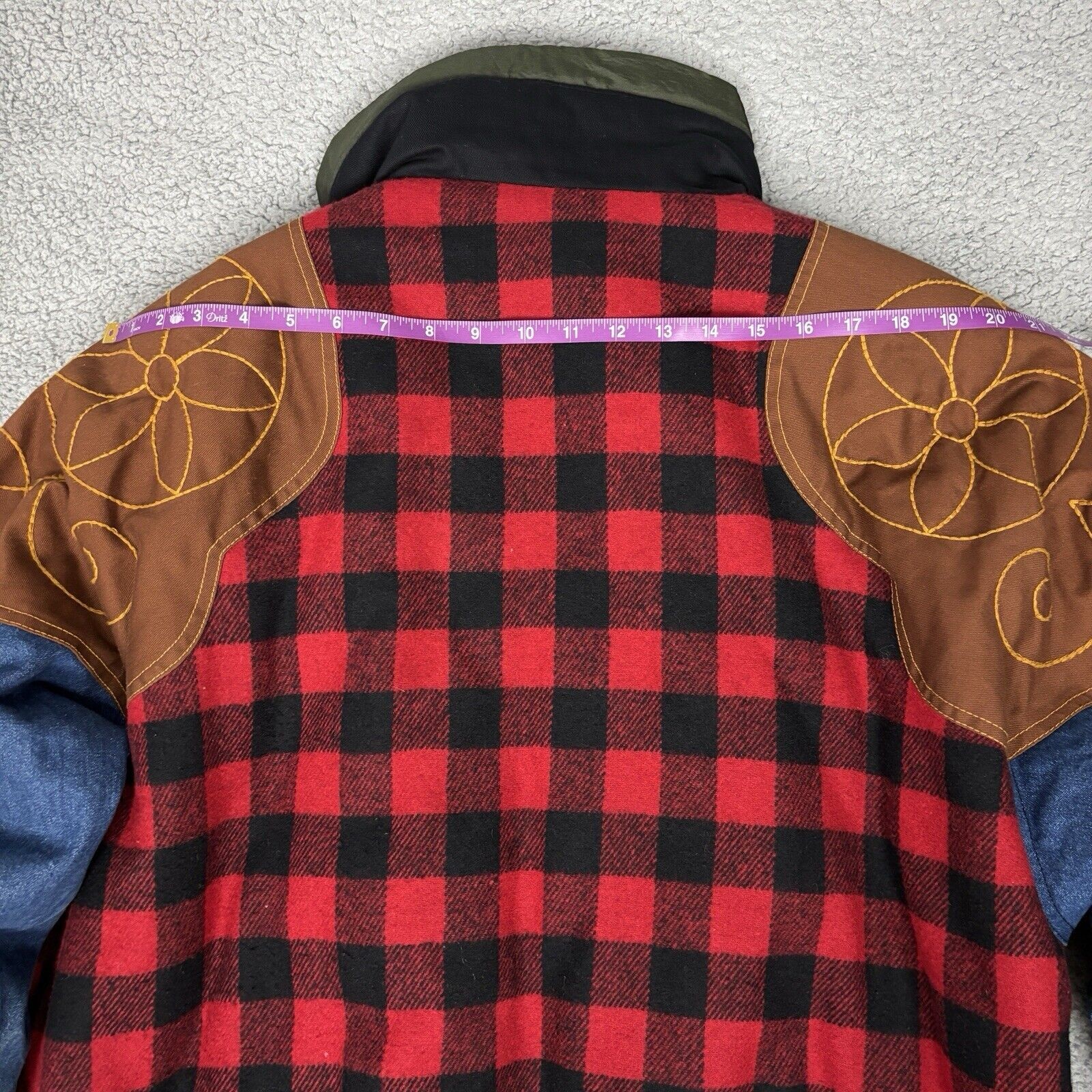 Vtg Gallery Patchwork Jacket Quilted Panel Mixed … - image 23