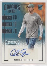 2016 Panini Contenders Coaches Ticket Adam Gase #298 Auto a4e