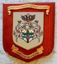Vintage Wiltshire Council University College  School Crest Shield Plaque xcd
