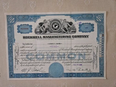 ROCKWELL MANUFACTURING COMPANY - 1 SHARES - (PO70086) - Bild 1 von 2