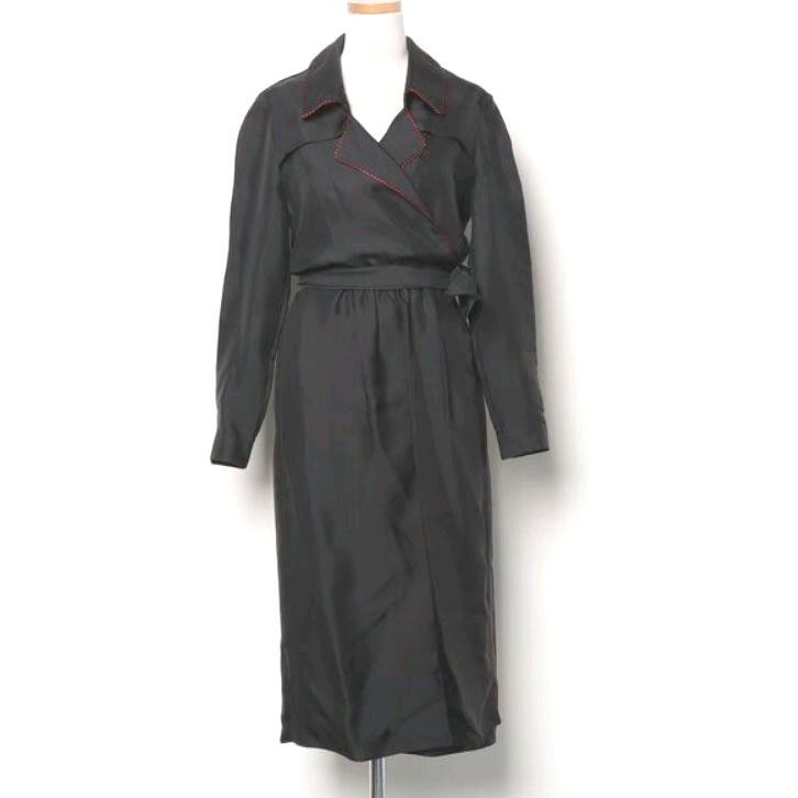 Burberry Silk Trench Shirt Coat Jacket Women's #EE ACA