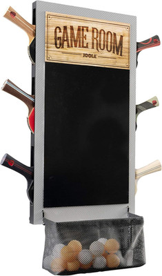 Game Room Organizer with Ping Pong Paddle Holder, Table Tennis Ball Basket, Scor
