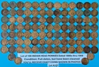 Lot of 100 Indian Head Pennies Full Dates 1880s-1908 Low Grade Cleaned #LQ1