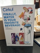 NEW Cirkul 22 oz Plastic Water Bottle Starter Kit 3 Flavor Cartridges