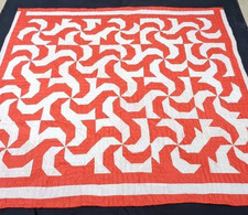 Vintage Beautiful Quilt Different Pieces Hand Woven size 84x76 inches