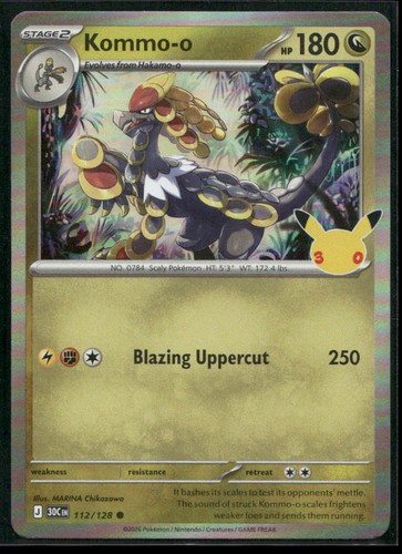 Kommo-o 112/128 Holo ME: 30th Celebration Pokemon TCG