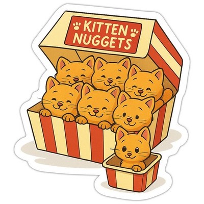 Kitten Nuggets Aufkleber Sticker, max. 10 x 10 cm