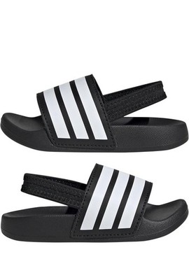 Adidas Adilette E Strap Shower Slide Sandals Black/White Toddler  Size 5K Kids