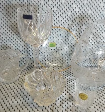 GORGEOUS 8 PIECE GENIUNE CRYSTAL KITCHENWARE BUNDLE