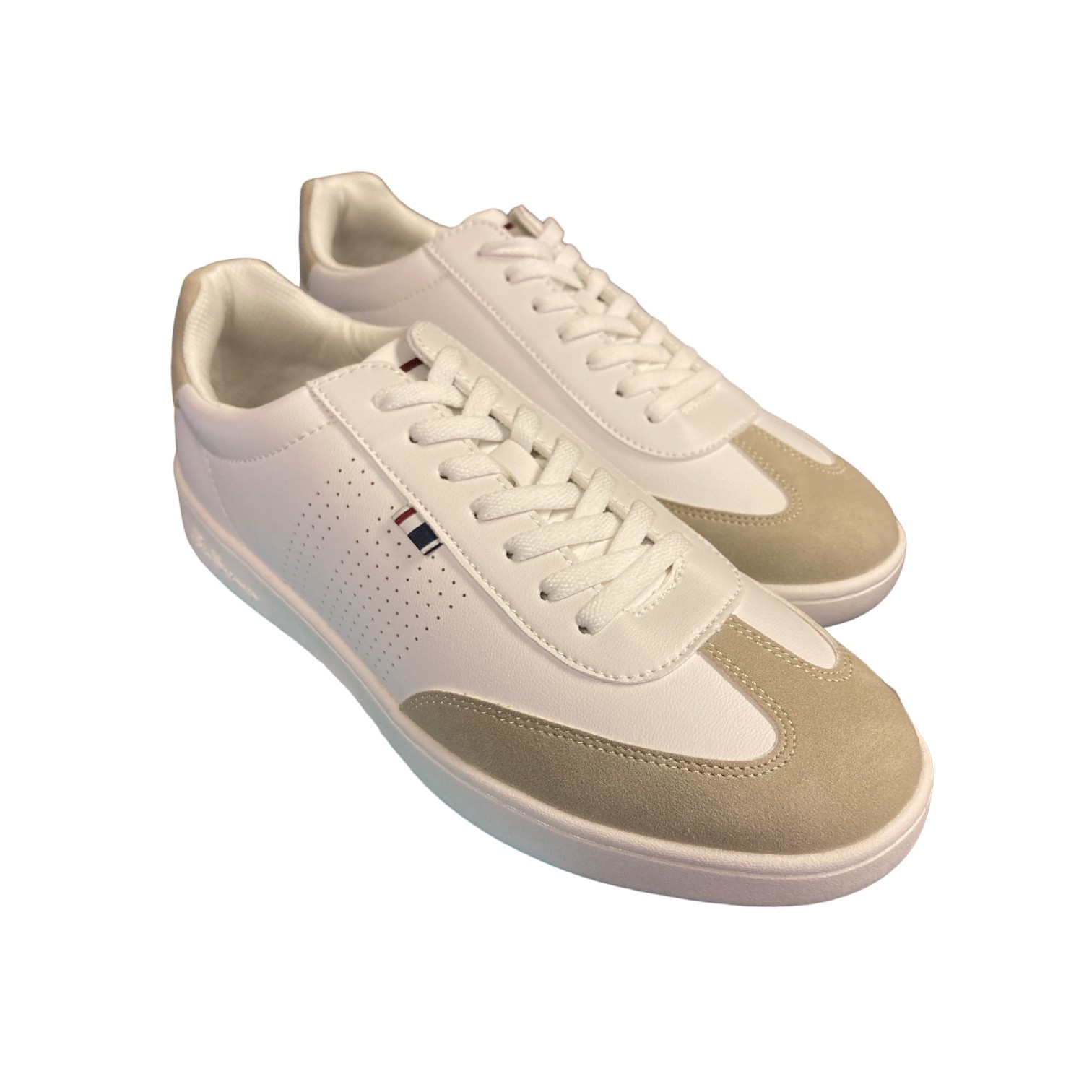 Ben Sherman Mens Glasgow Comfort Easy Care Lace Up Low Top Sneaker WhiteOff 7390₽