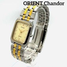 Orologio ORIENT Chandor D85238-40 CS Quarzo Quadrato Bicolore 26,2mm Funzionante