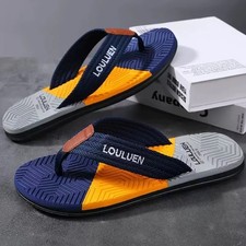 Mens Classic Flat Slip On Flip Flops Summer Beach Casual Holiday High Quality UK
