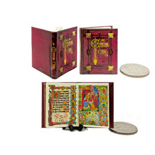ILLUMINATED CHRISTMAS STORY 1:12 Scale Miniature Readable Illustrated Book