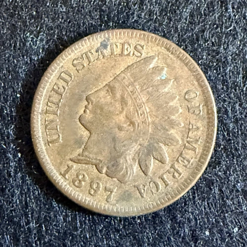 1897 Indian Head Cent AU