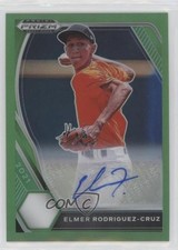 2021 Panini Prizm Draft Picks Lime Green 3/23 Elmer Rodriguez-Cruz Auto 1b3